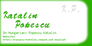 katalin popescu business card